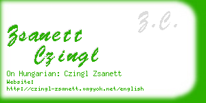 zsanett czingl business card